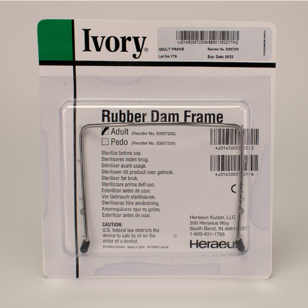 Kofferdam Rahmen Ivory Erwachsen 6 x 6, Stück