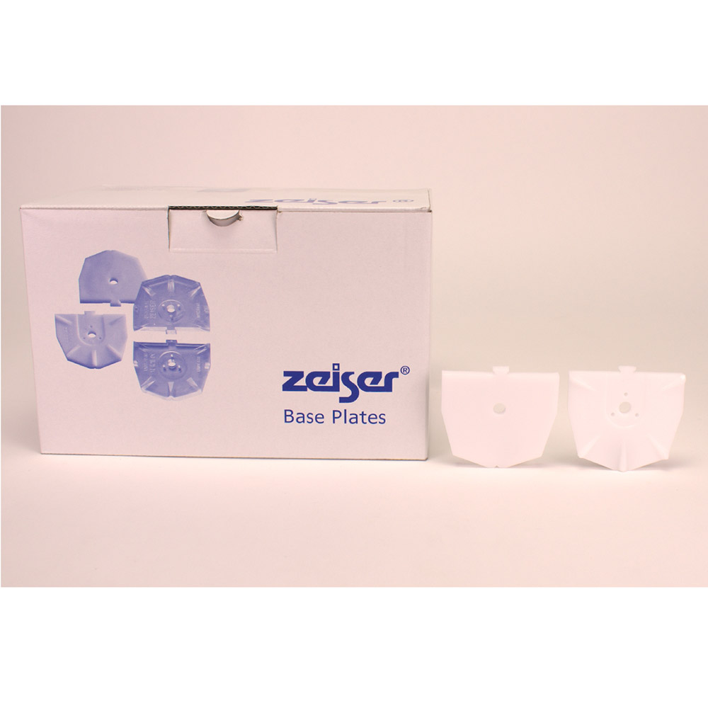 zeiser Sockelplatte groß weiß, 100 Stück