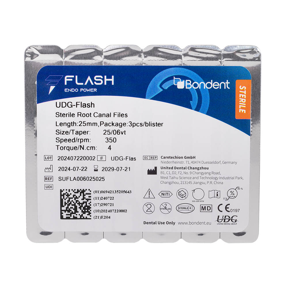 Flash Feile 25.06 25mm steril, 3 Stück