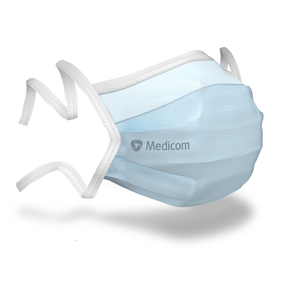 SafeMask SofSkin fog-free med. Mundschutz blau, 50 Stück