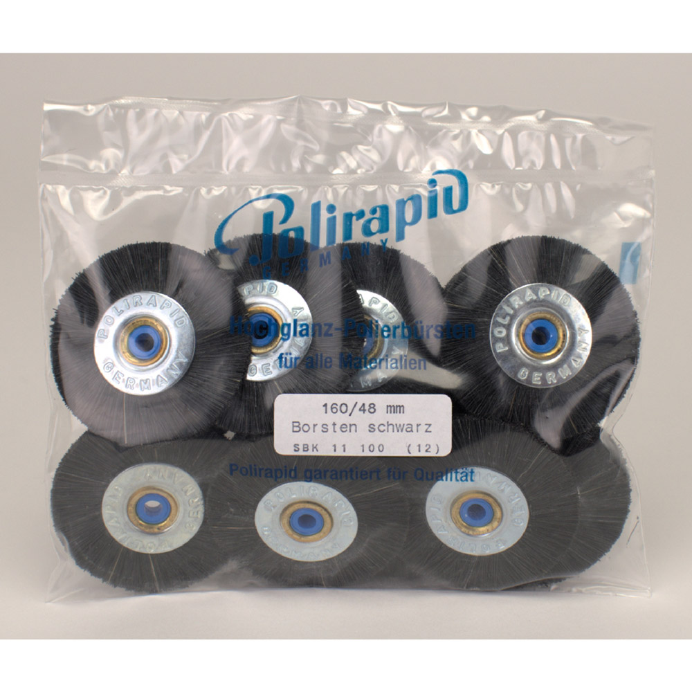 Schmalbürste Kunststoffkern Borste schwarz 48 mm, 12 Stück