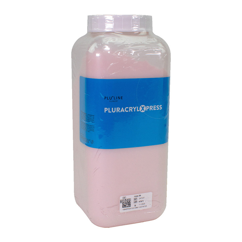 Pluracryl Press Pulver rosa transparent, 1 kg