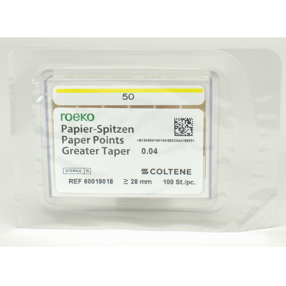Papierspitzen Greater Taper 0.04 #50, 100 Stück