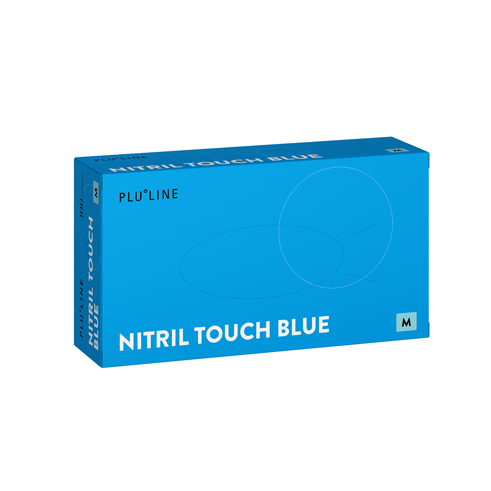 PLULINE Nitril Touch Handschuhe blue Gr. M, 100 Stück