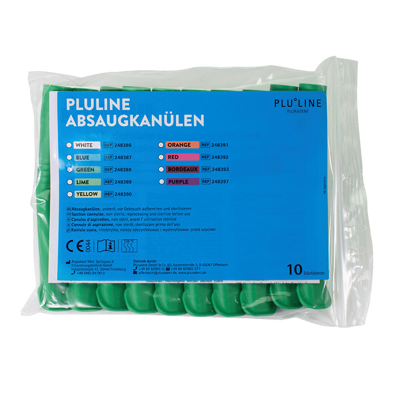 PLULINE Absaugkanülen green, 10 Stück