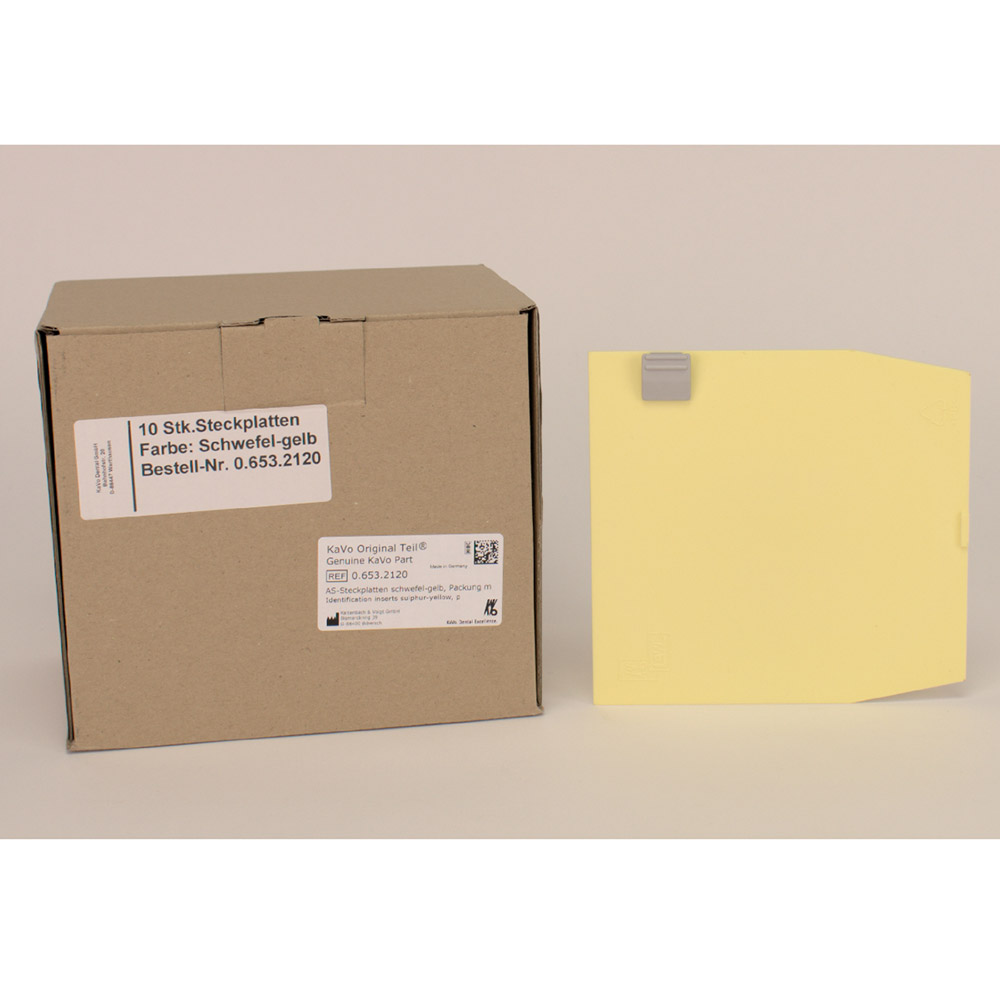 AS-Steckplatten schwefelgelb, 10 Stück