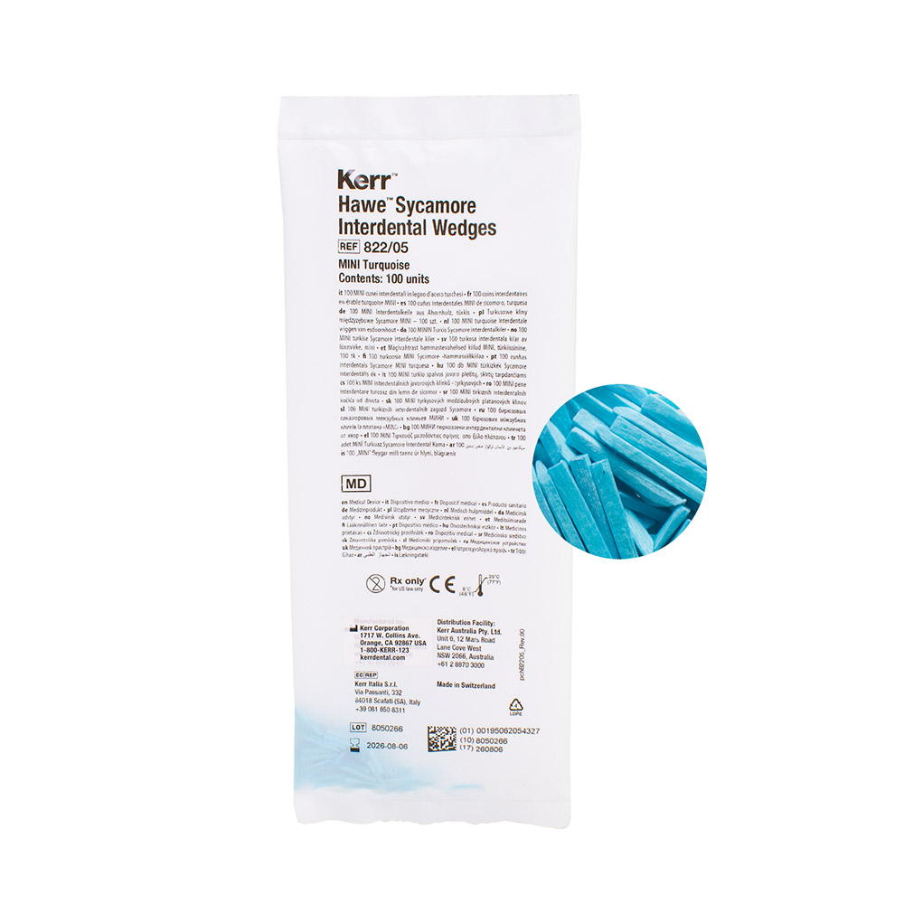 Hawe Interdentalkeile Gr. 05 mini türkis 822, 100 Stück