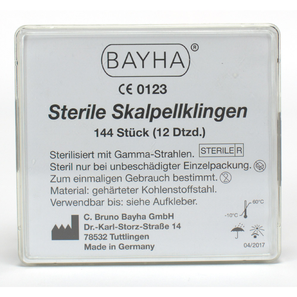 Bayha Skalpellklinge steril Figur 15, 144 Stück