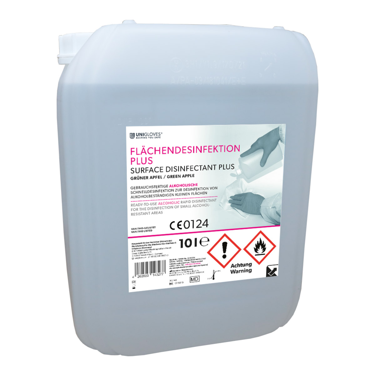 Unigloves Flächendesinfektion Plus Apfel, 10 L Kanister