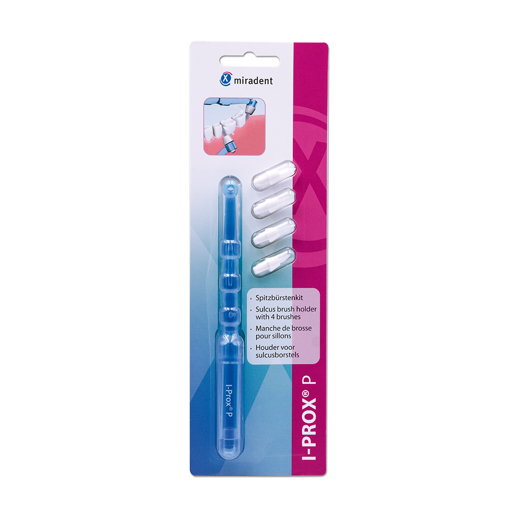 I-Prox P Interdentalbürsten Halter blau-transparent, Stück + 4 Bürsten
