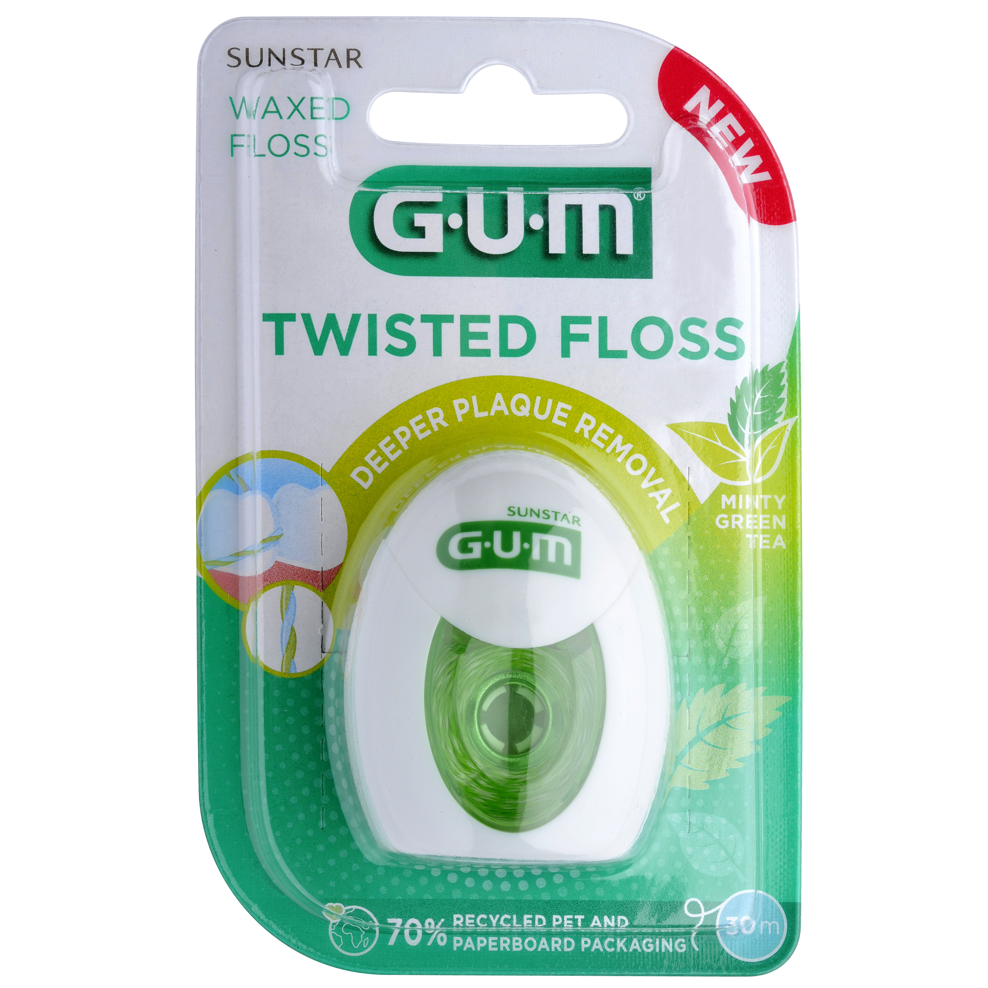 GUM TWISTED FLOSS gewachst, 30 m Rolle