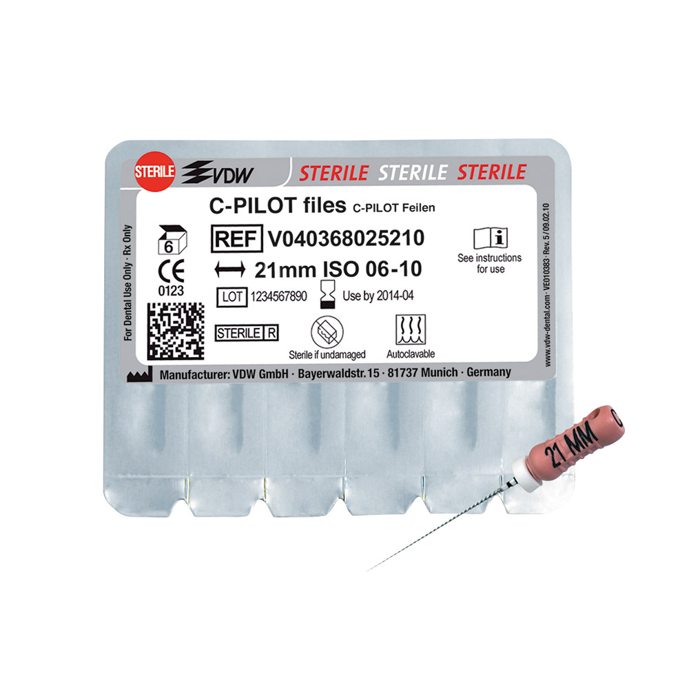 C-Pilot Feilen steril 006 21 mm, 6 Stück