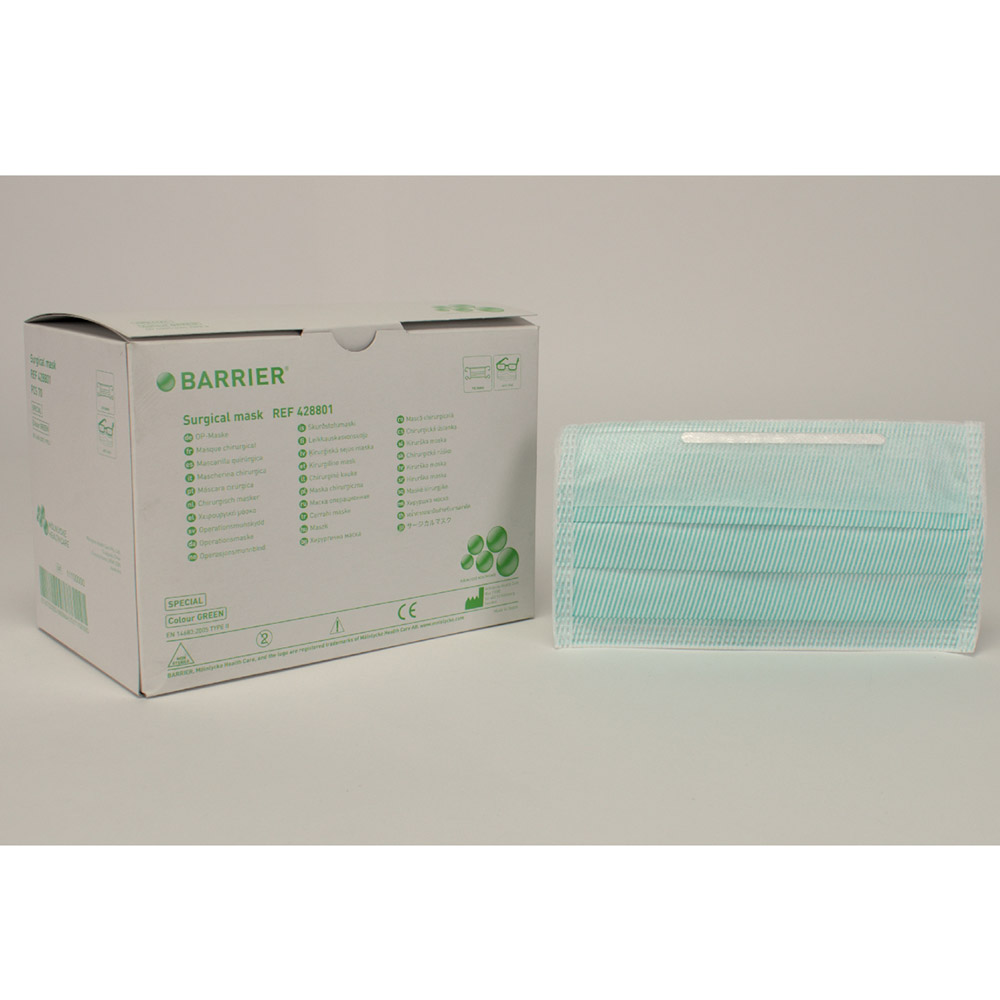 Barrier OP-Maske Spezial antifog grün, 70 Stück