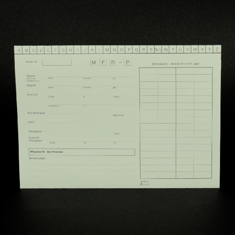 Karteikarte mit vorgedrucktem Adressfeld DIN A5 grün, 200 Stück