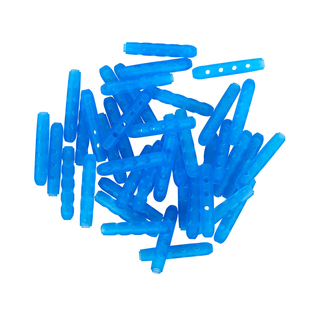 Präzisionsschutzkappe rund gelocht 2,0 x 19 mm blau, 100 Stück