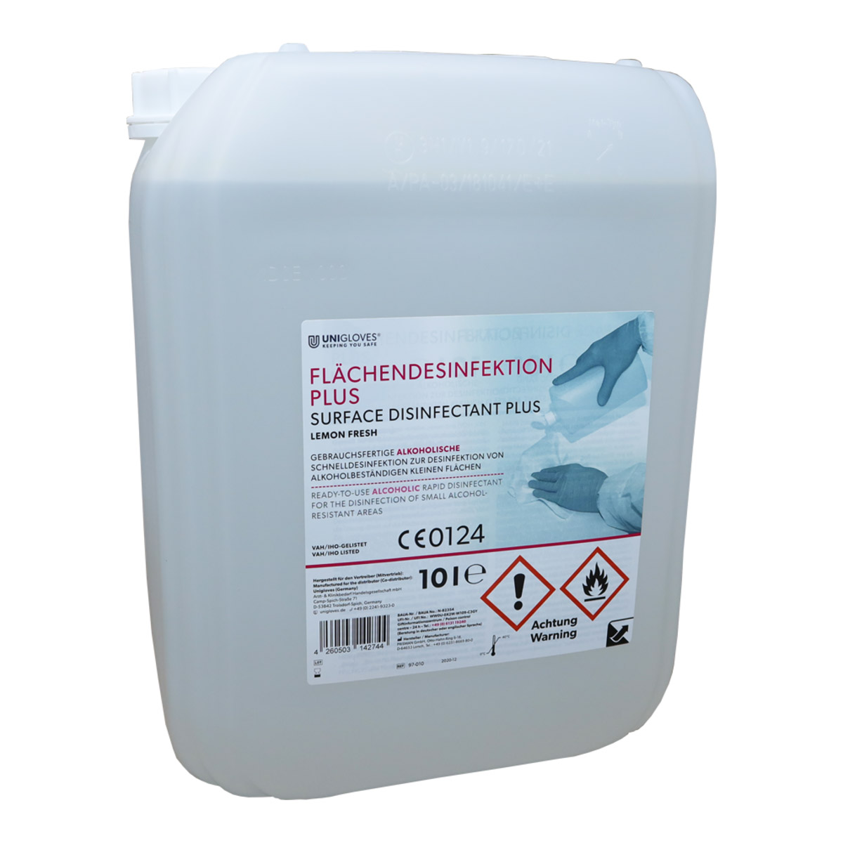 Unigloves Flächendesinfektion Plus lemon, 10 L Kanister