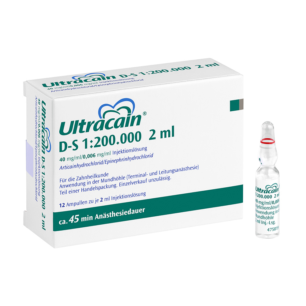 Ultracain D-S 1:200.000 grün, 96x 2 ml Brechampullen