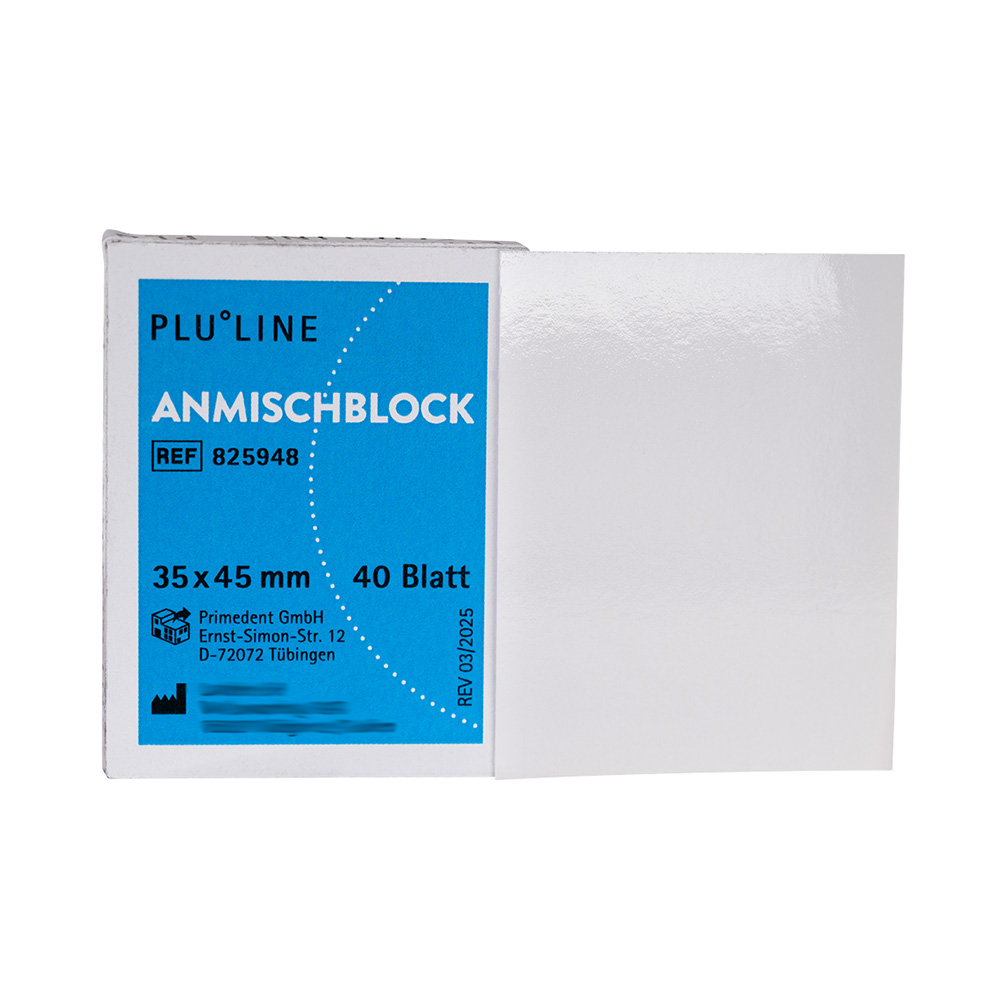 PLULINE Anmischblock 35 x 45 mm, Stück 40 Blatt