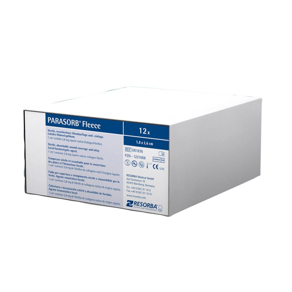 Parasorb Fleece 1,8 x 3,6 cm, 12 Stück