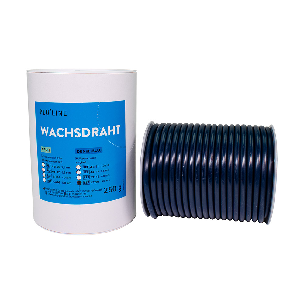 PLULINE Wachsdraht dunkelblau 5,00 mm, 250 g Rolle