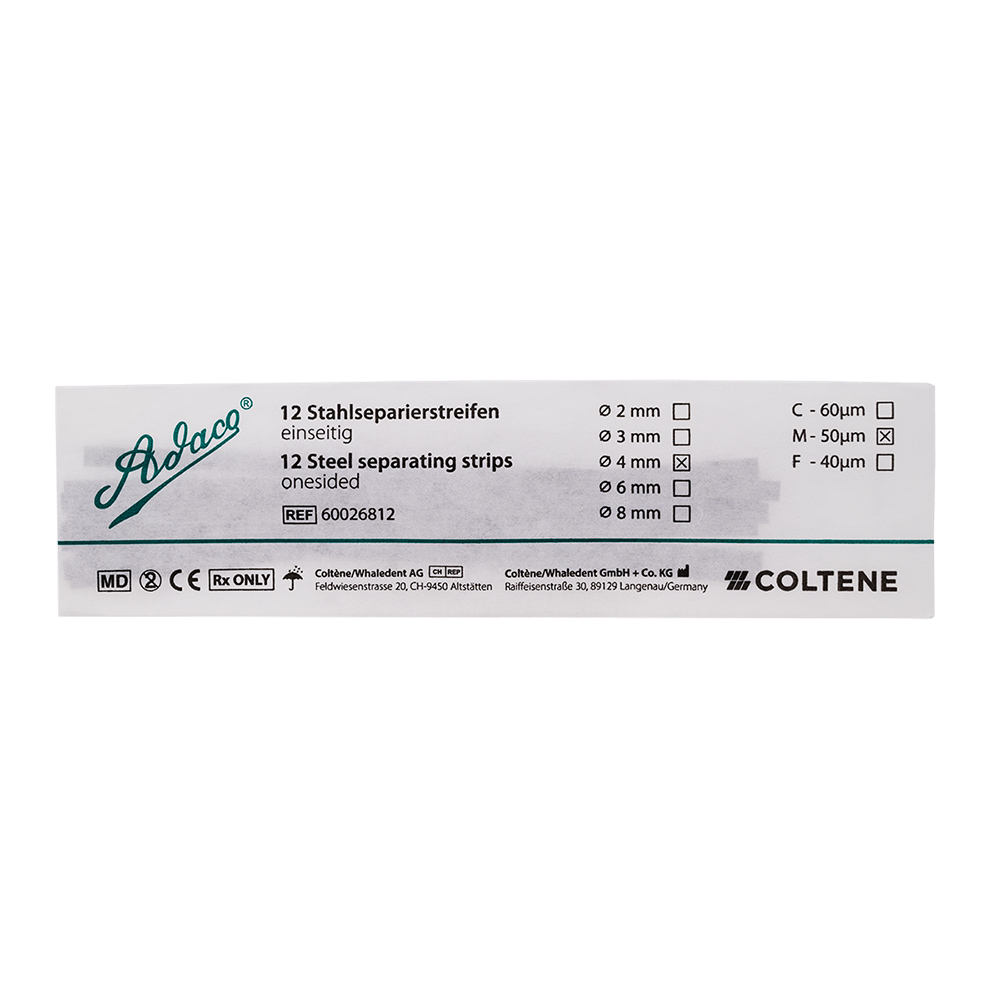 Adaco Stahl-Separierstreifen einseitig 4 mm, 12 Stück
