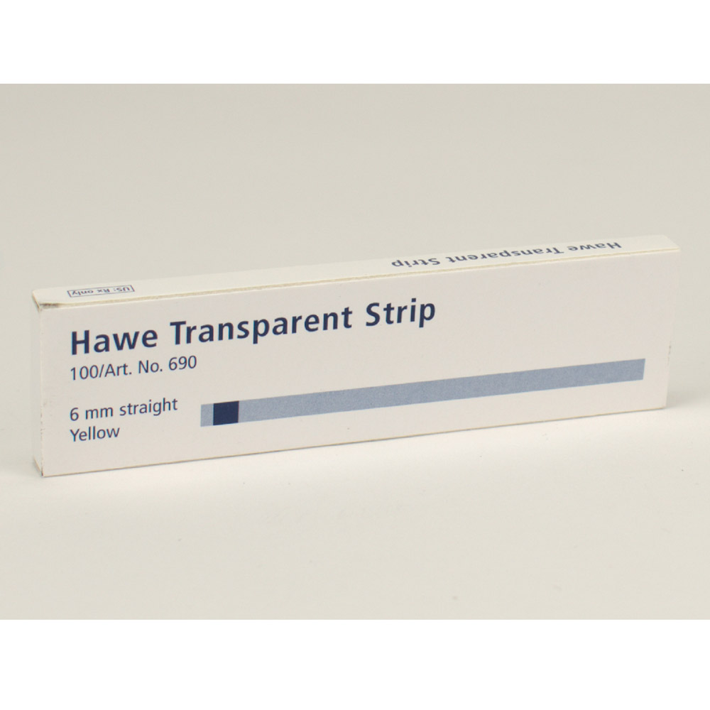 Transparent Strips gerade 6 mm 690, 100 Stück