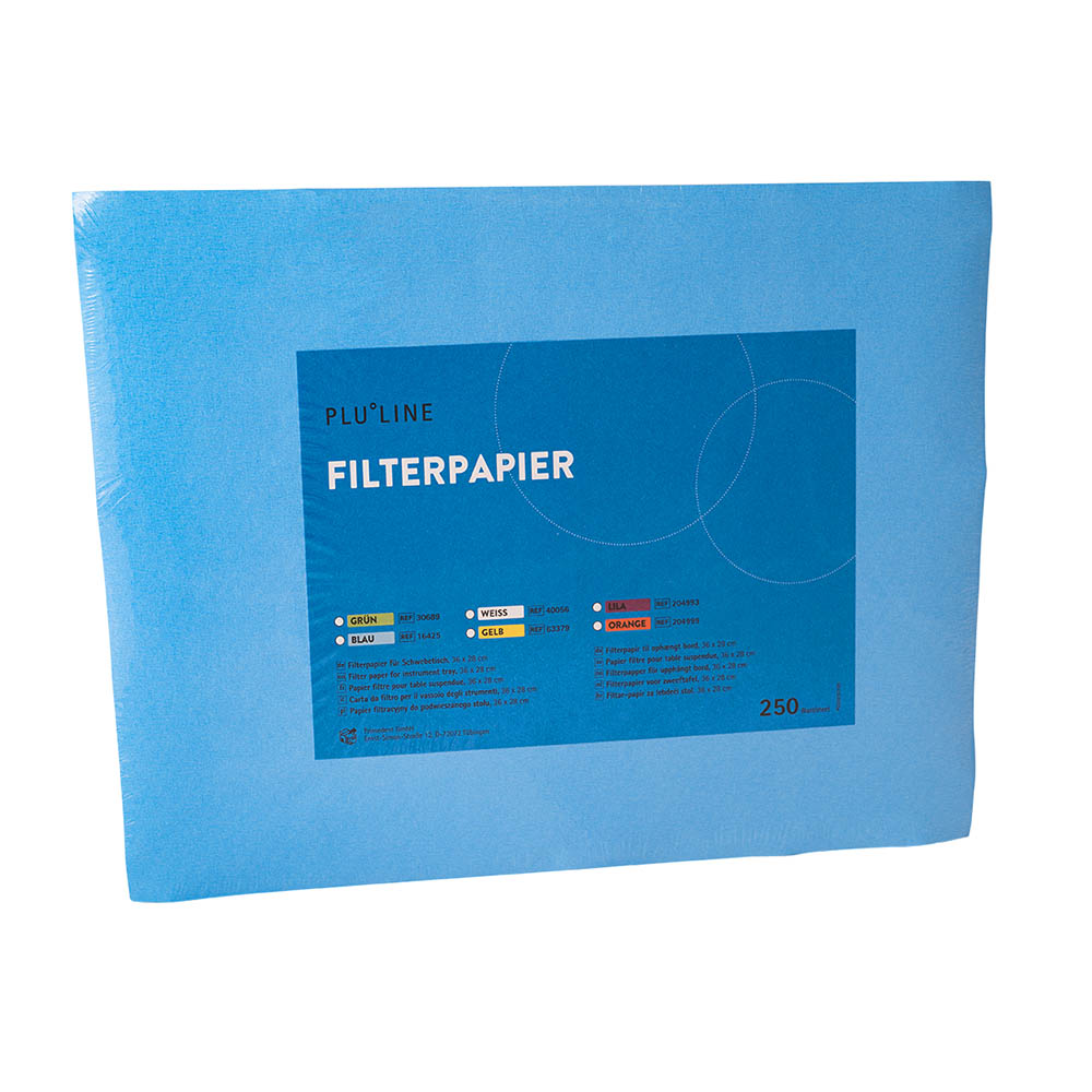PLULINE Filterpapier 36 x 28 cm blau, 250 Stück