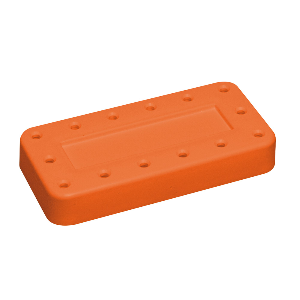 Bur Block 14-Loch magnetisch neonorange, Stück