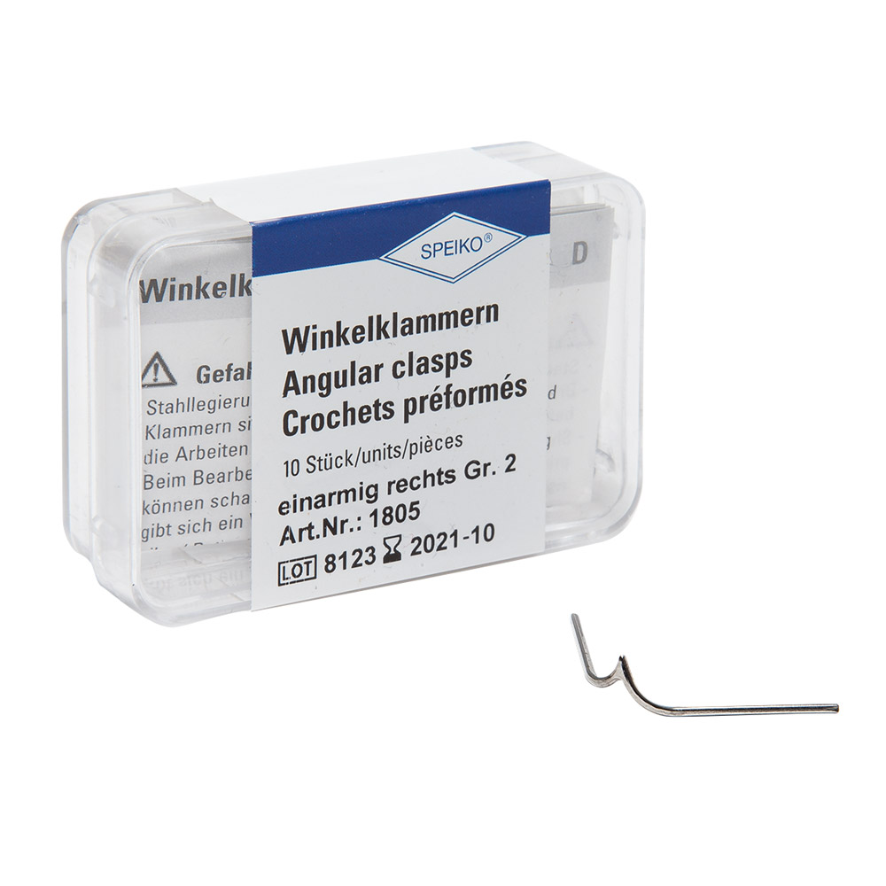 Winkelklammer Größe 2 rechts, 10 Stück