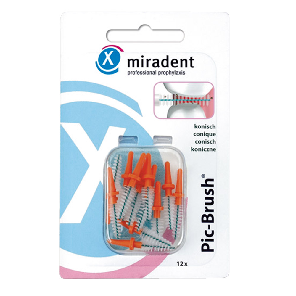 Pic Brush Ersatzbürsten orange, 12 Stück