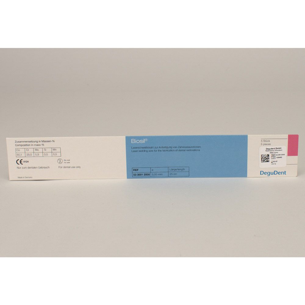 Biosil Laserschweissdraht 25 x 5 cm, Packung