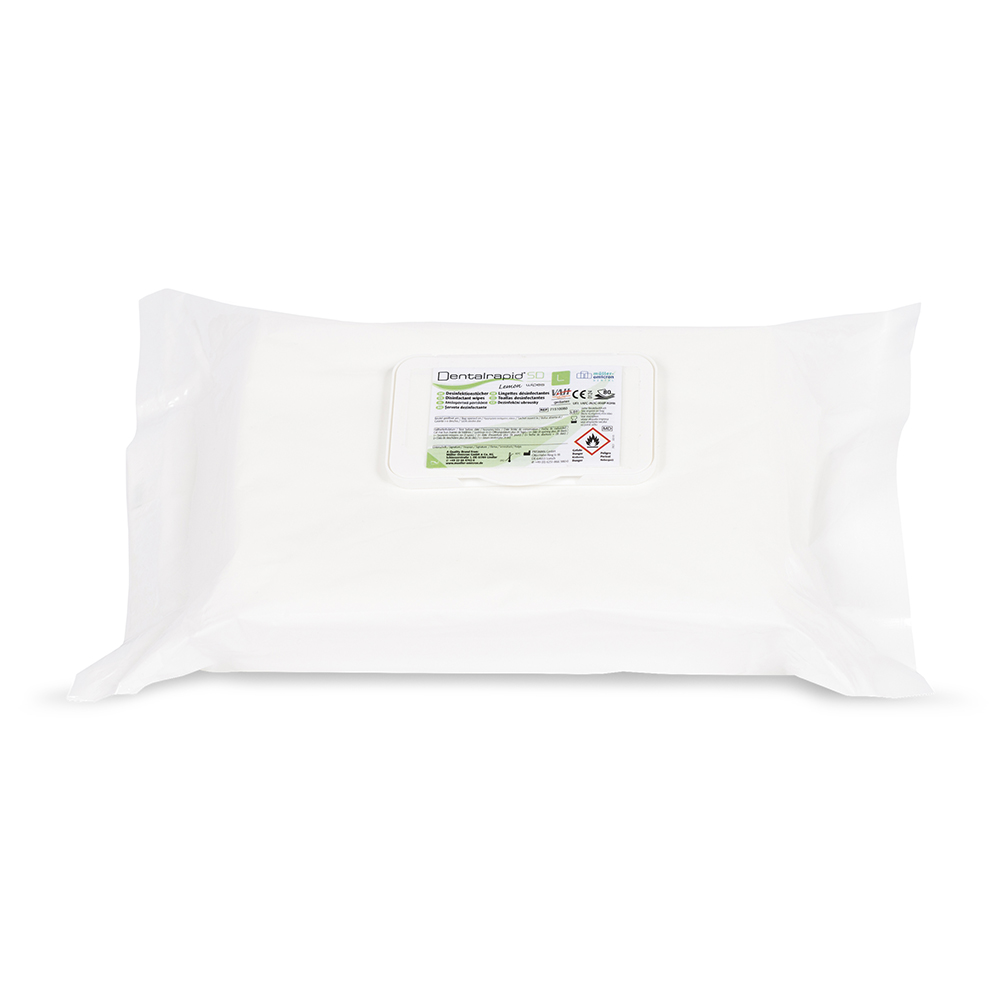 Dentalrapid SD wipes L lemon, 80 Tücher Flowpack