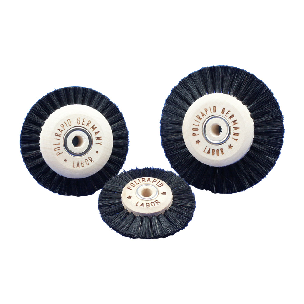 Polierbürste Labor Holzkern spitz 2/ø25/50 mm, 12 Stück