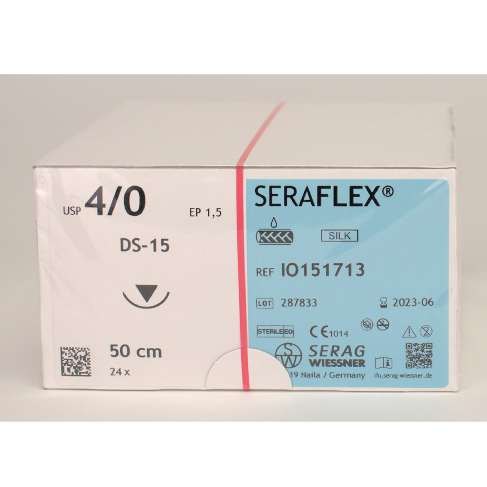 Seraflex schwarz 4/0 EP1,5 DS-15, 24 Stück