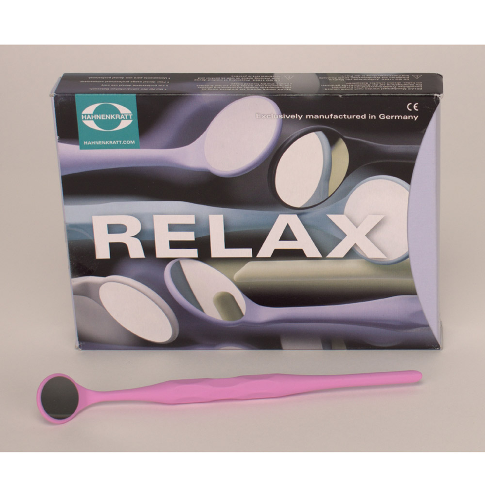 Mundspiegel Relax FS Rhodium 4 plan pink , 10 Stück