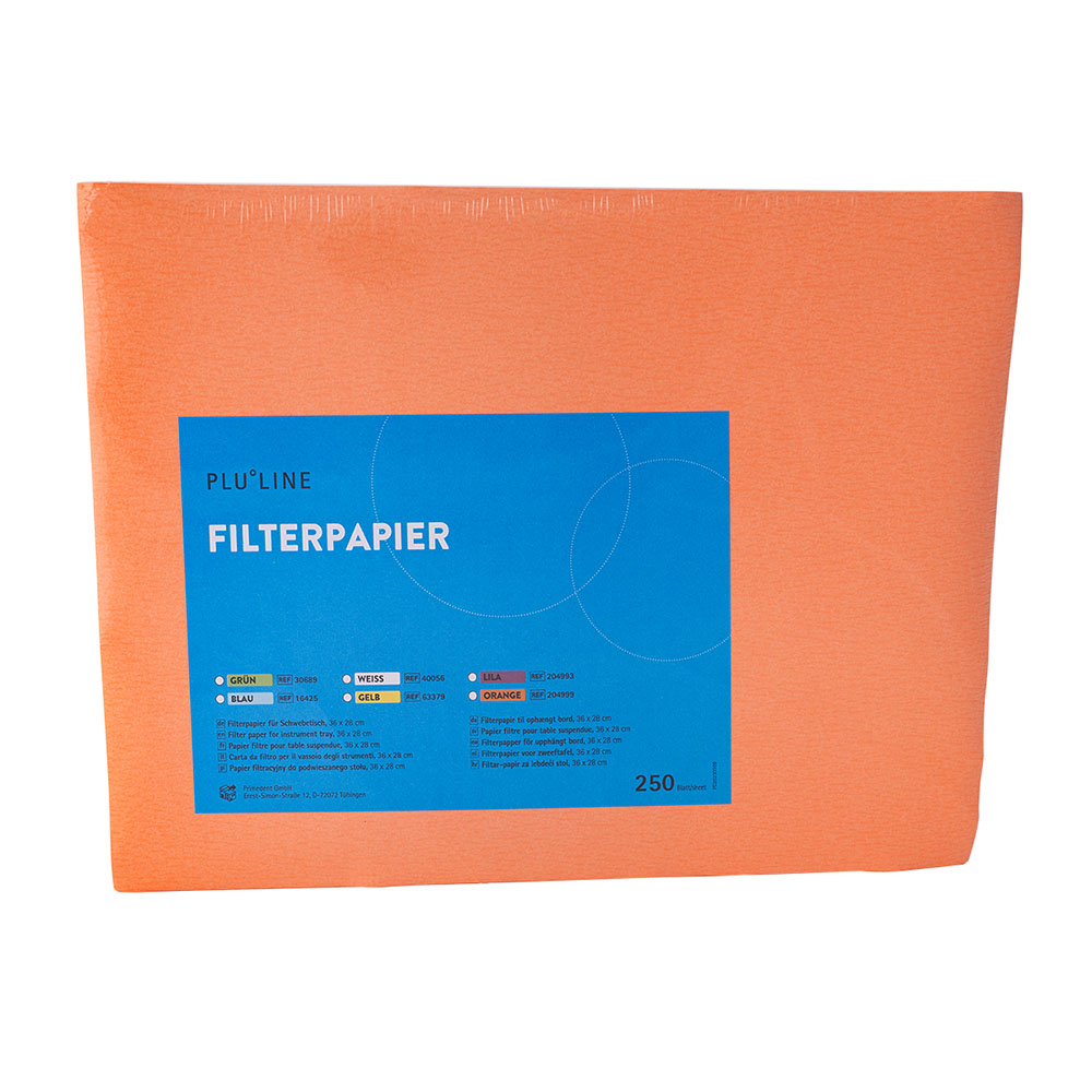 PLULINE Filterpapier 36 x 28 cm orange, 250 Stück