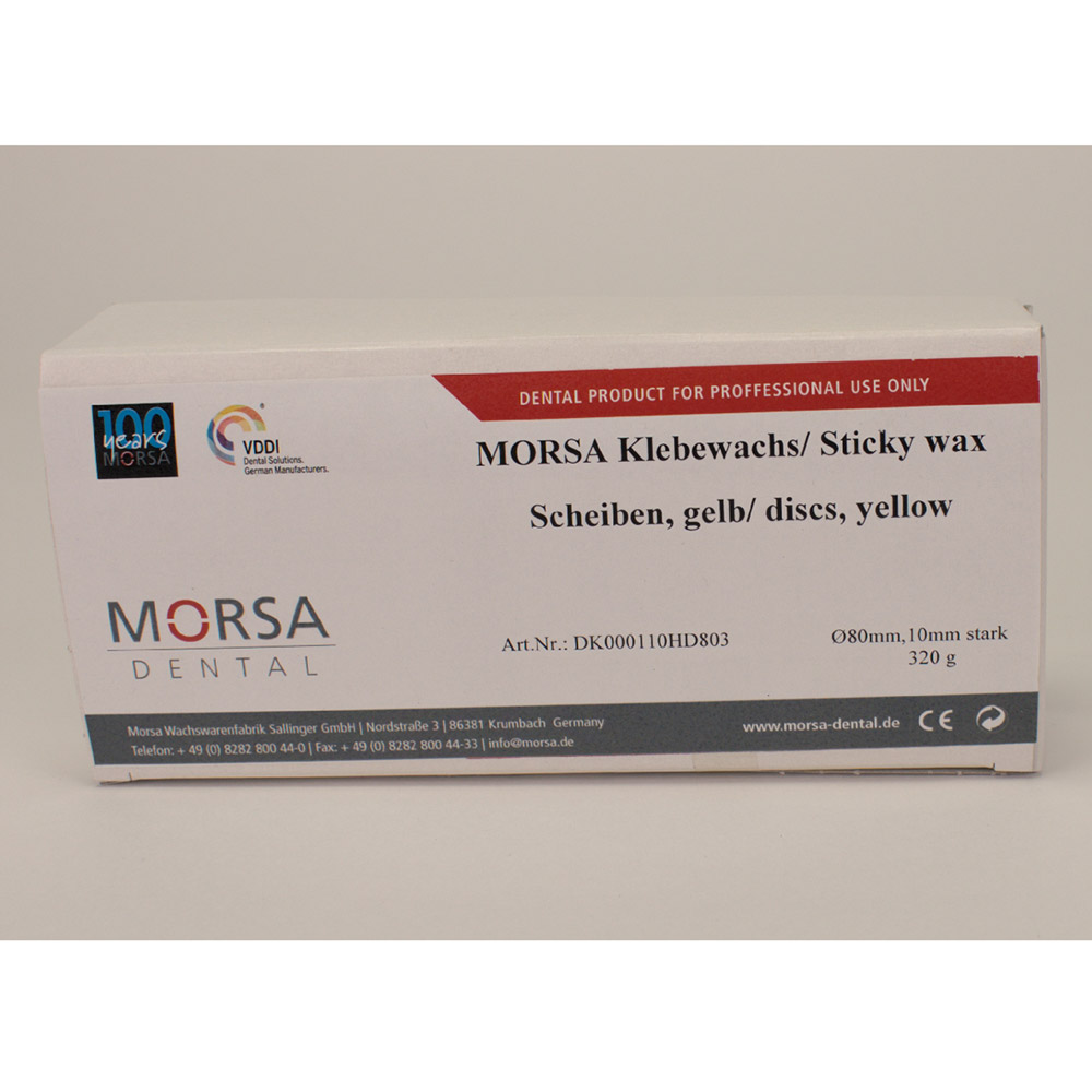 Klebewachs gelb Scheiben Morsa, 320 g