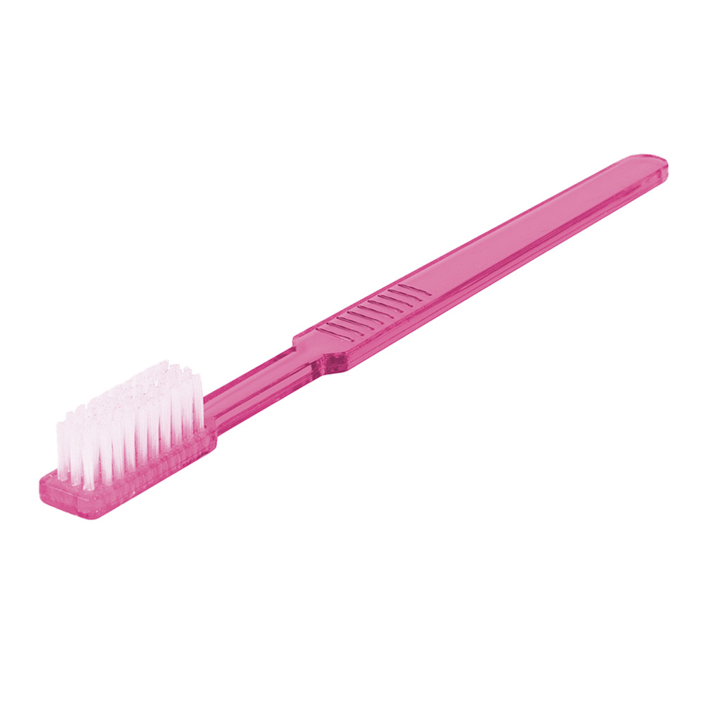 Einmal-Zahnbürsten mit Zahnpasta pink, 100 Stück