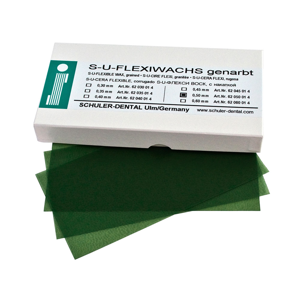 Flexiwachs Tafeln S-U genarbt 0,40 mm, 15 Stück