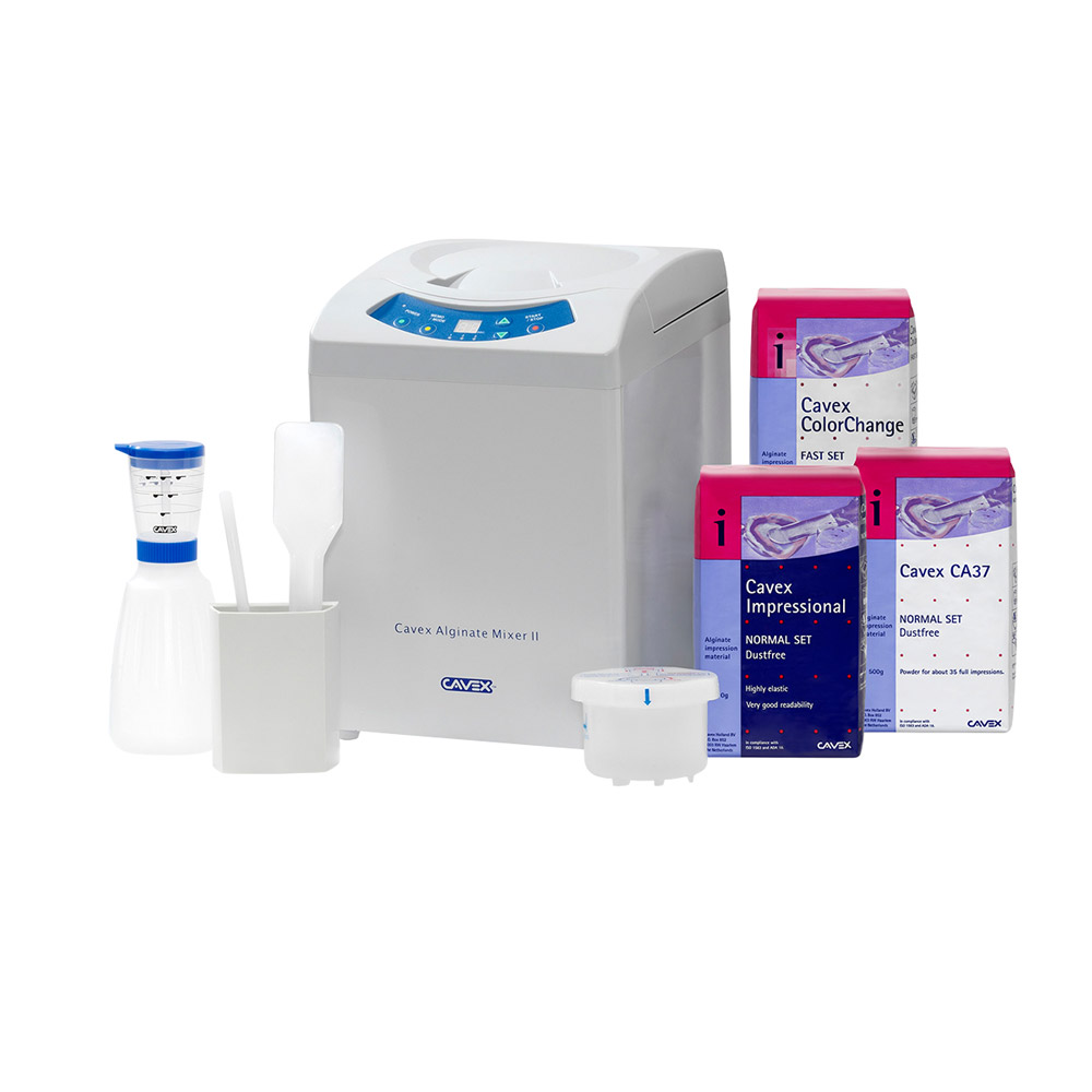 Cavex Alginat Mixer II + 10 x 500 g Color, Packung