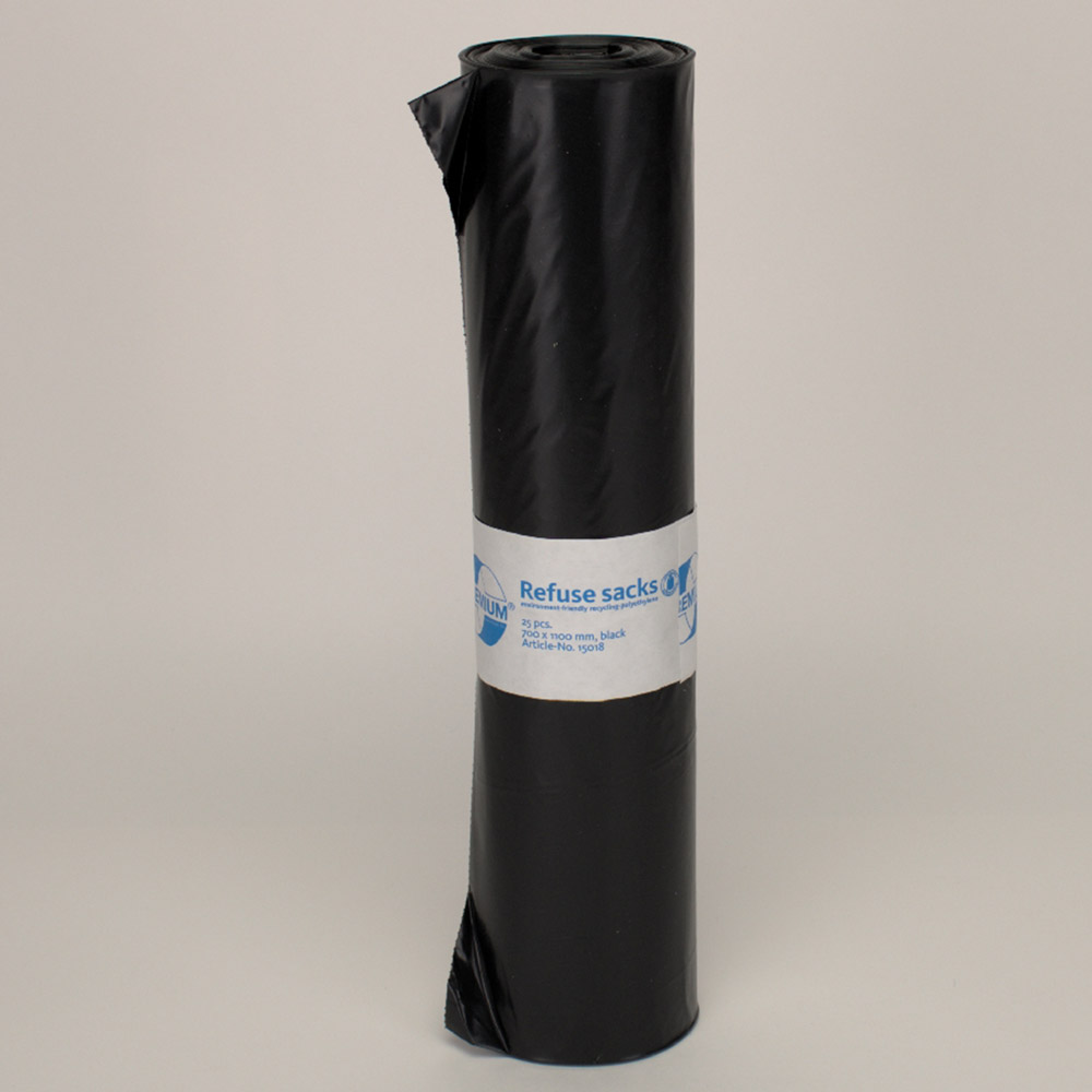 Abfallsäcke 120 L T60  70 x 110 cm schwarz, 25 Stück