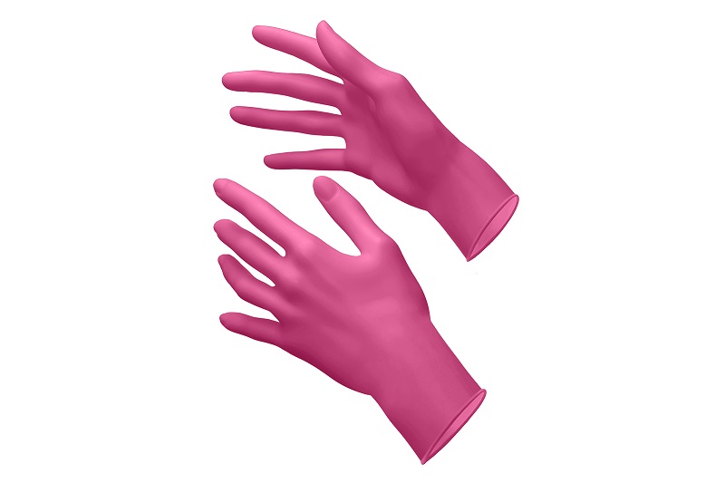 STYLE Nitril Handschuhe Gr. M fuchsia, 100 Stück Packung