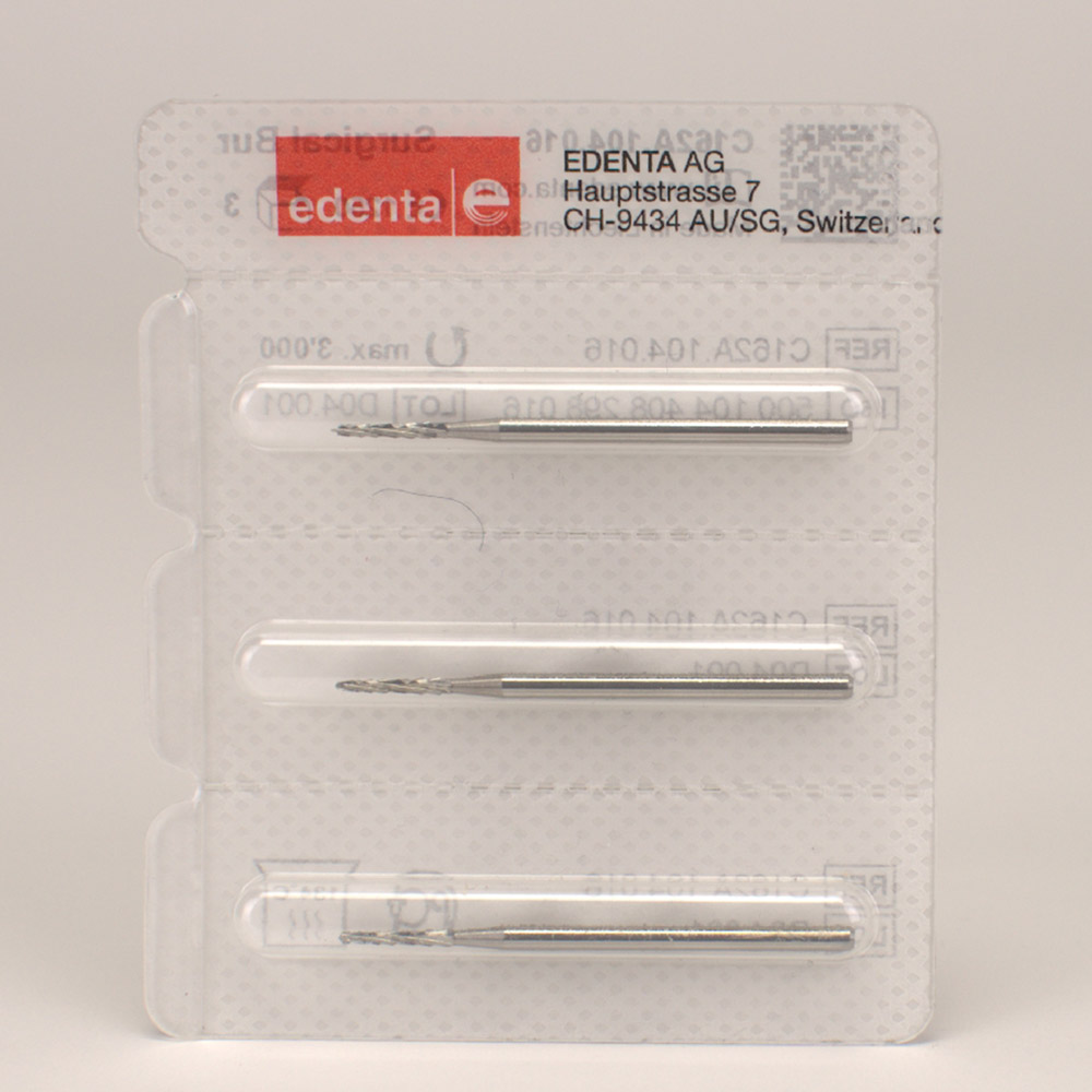 Chirurgische Fräse Hst C162A 016, 3 Stück