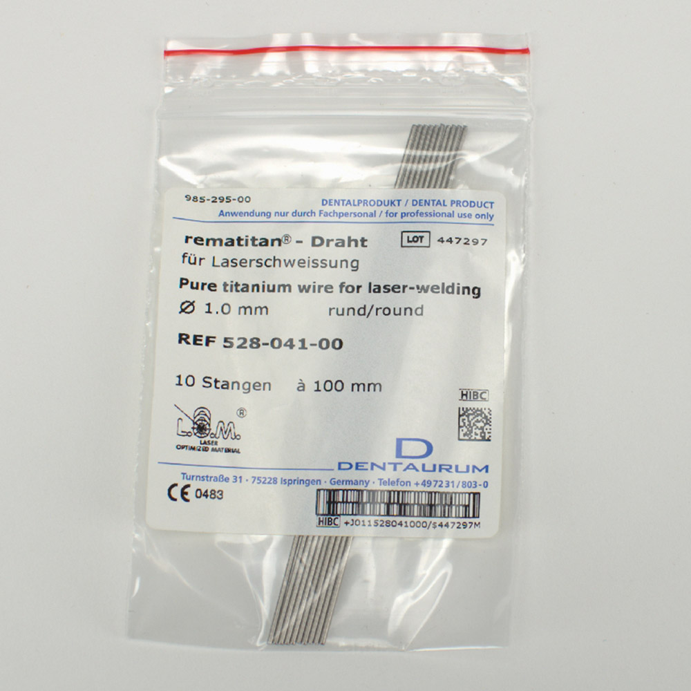Rematitan Draht Grade 1 rund 1,00 mm, 2 m