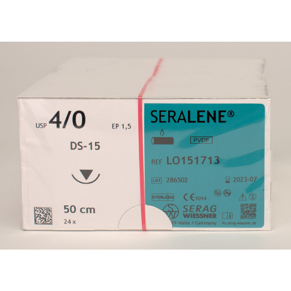 Seralene blau USP 4/0 DS-15, 24 Stück