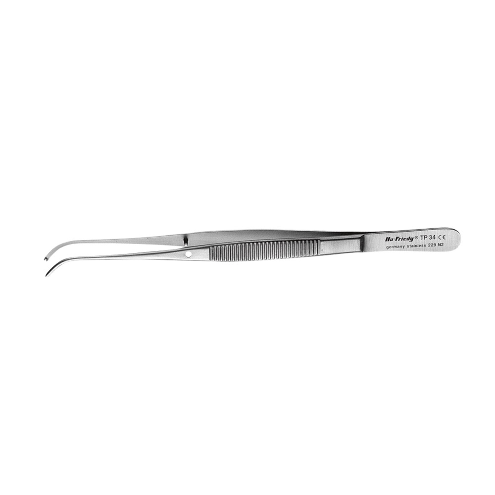 Pinzette chir. 34-12,5cm gebogen St