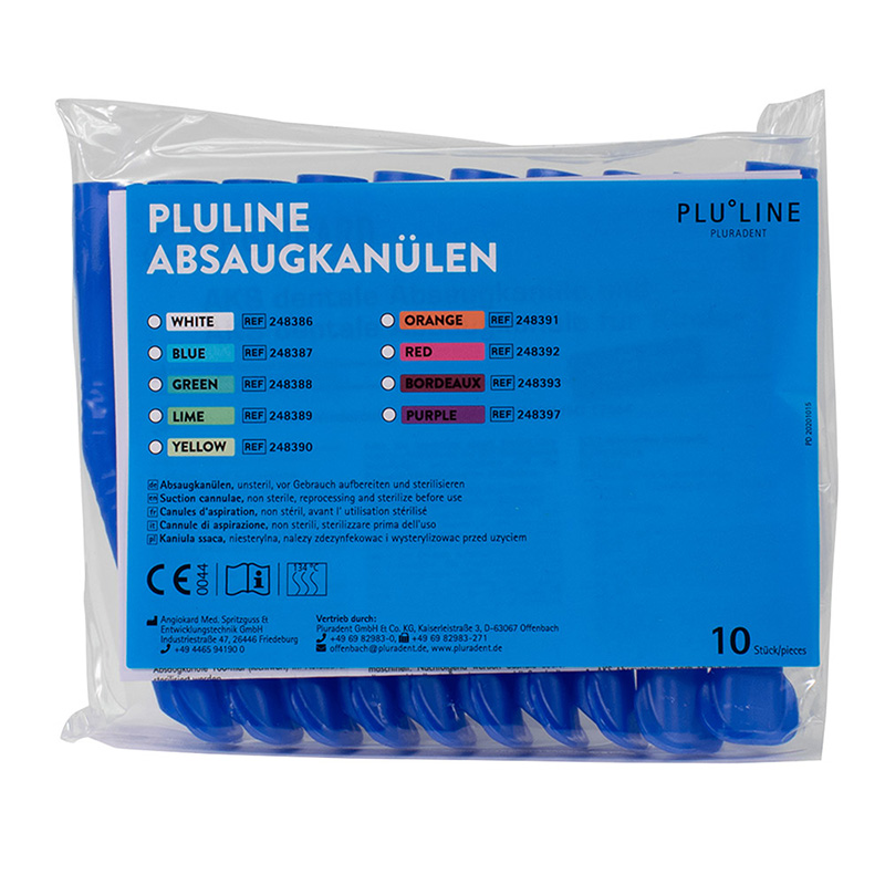 PLULINE Absaugkanülen blue, 10 Stück