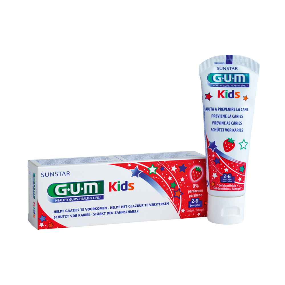 GUM Kids Zahnpasta 2-6 Jahre Erdbeere, 50 ml