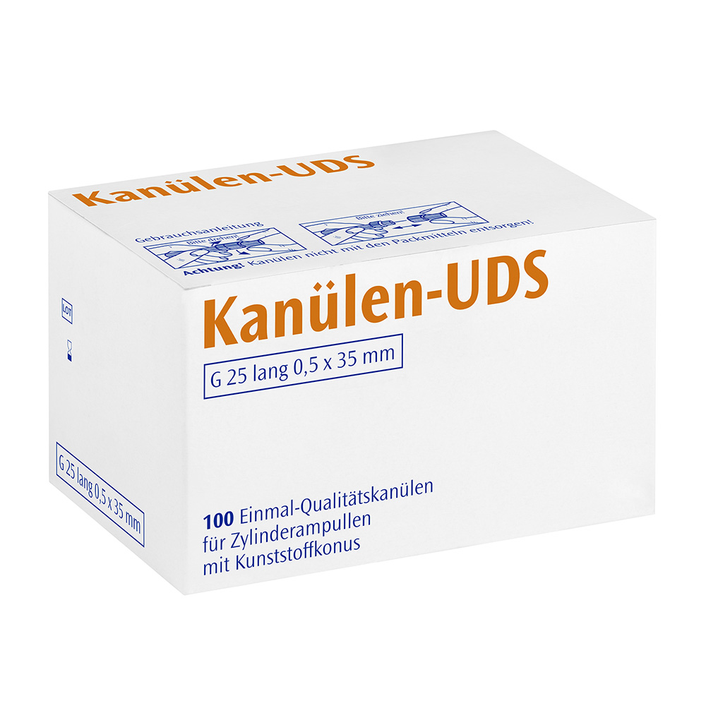 UDS-Kanüle G25 lang 0,5 x 35 mm orange, 100 Stück
