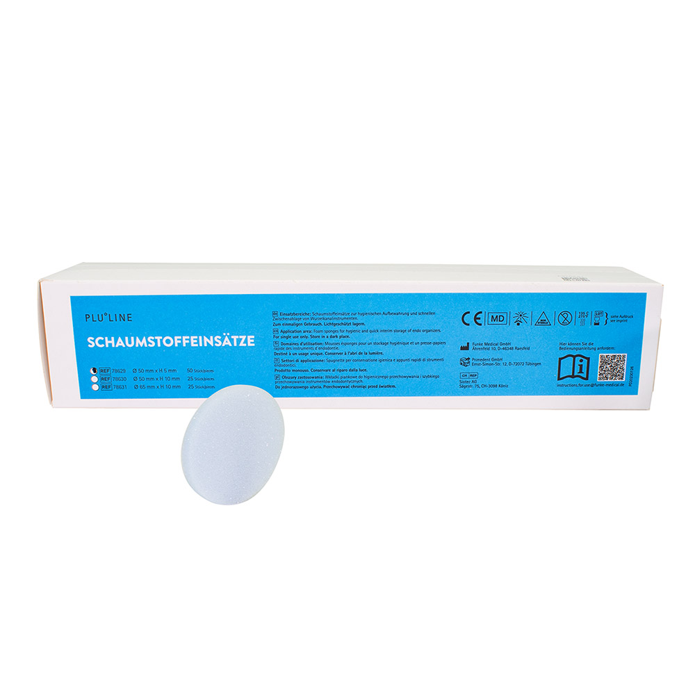 PLULINE Schaumstoffeinsätze 50 x 5 mm, 50 Stück